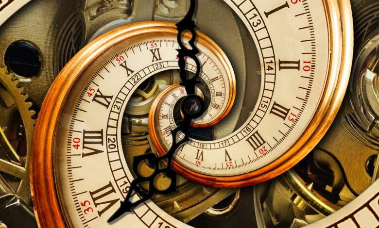 Horloge en spirale pour représenter notre évolution selon combien de temps dure une psychothérapie